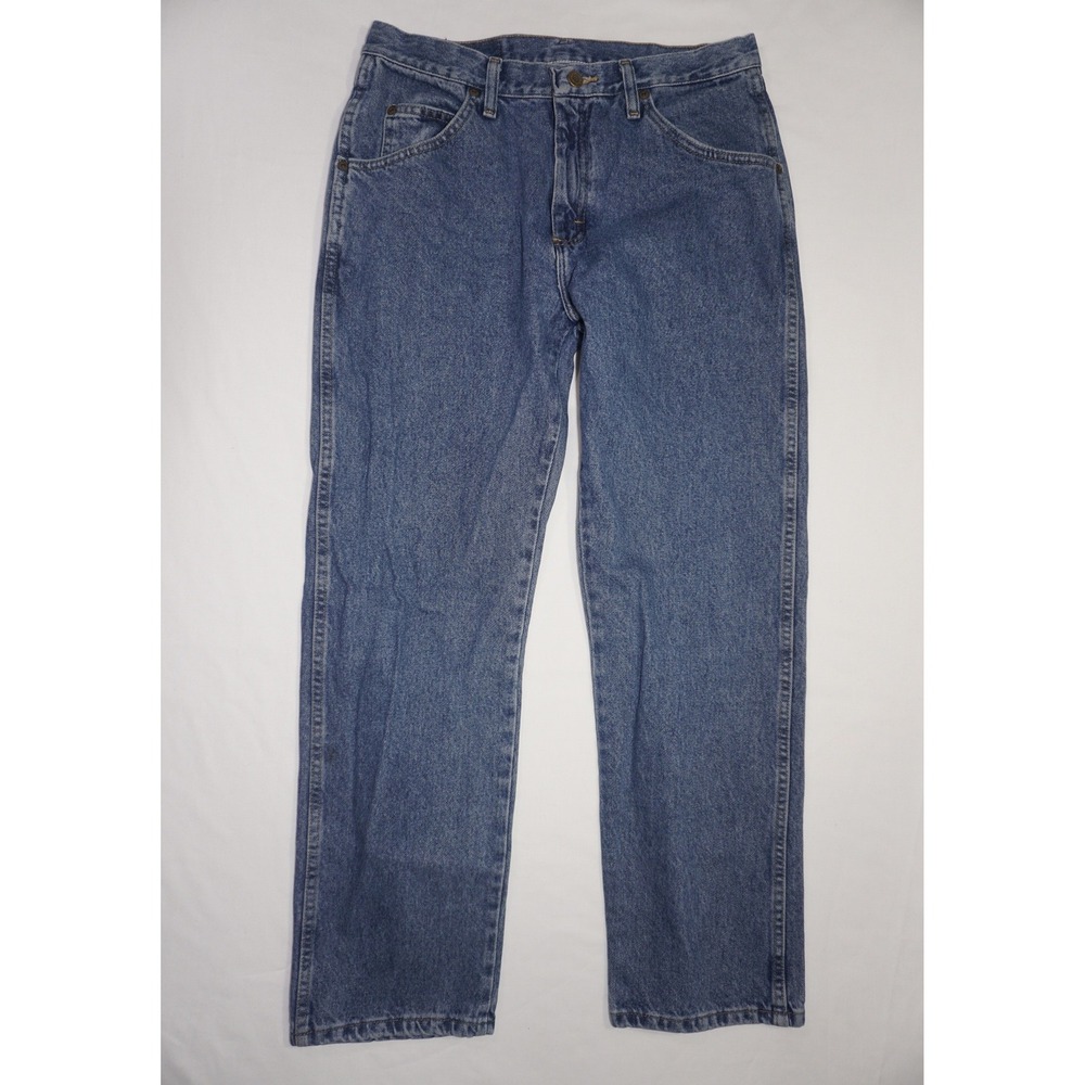 Wrangler 32x30 Regular Fit Blue Denim Cotton Jeans 96501DS